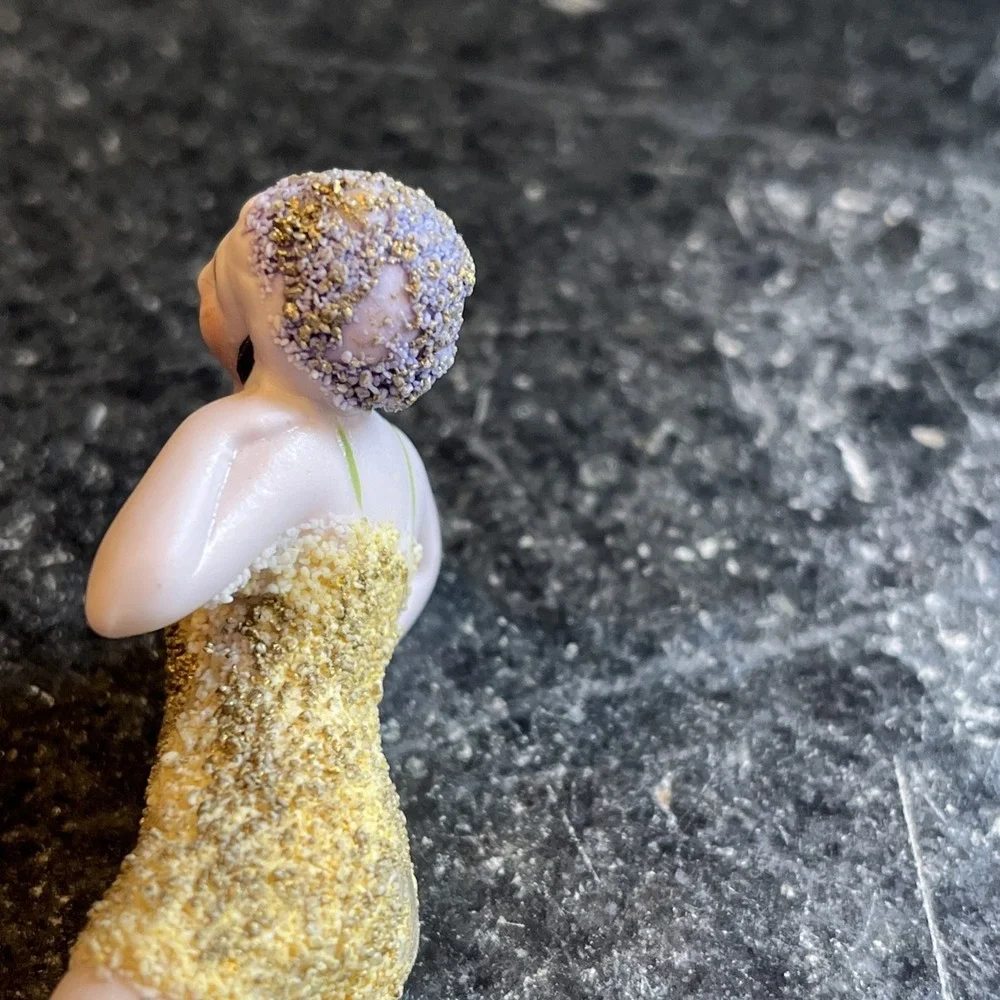 ANTIQUE ART DECO GERMAN BISQUE BATHING BEAUTY NUDE FIGURINE Vtg 5684‎ Textured